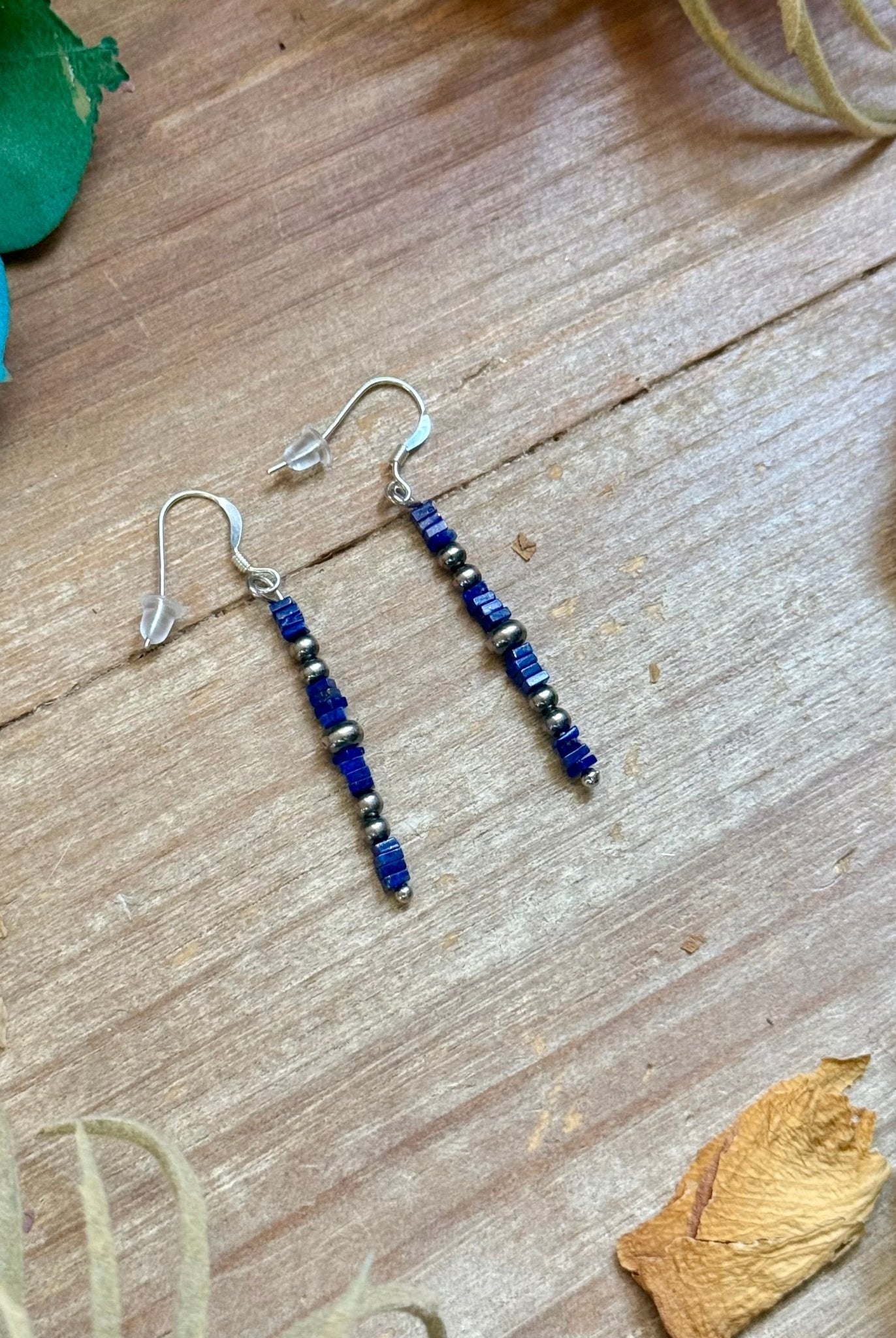 Blue Lapis Cube Dangle Earrings - Deadwood South Boutique & Company LLC