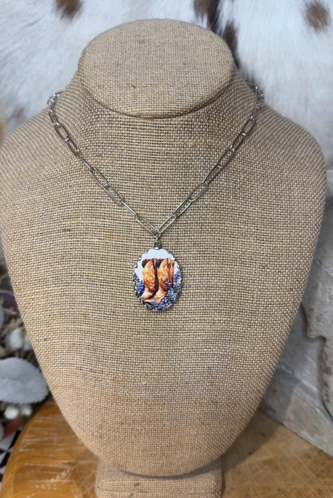 Boots & Bluebonnets Necklace - Deadwood South Boutique & Company LLC