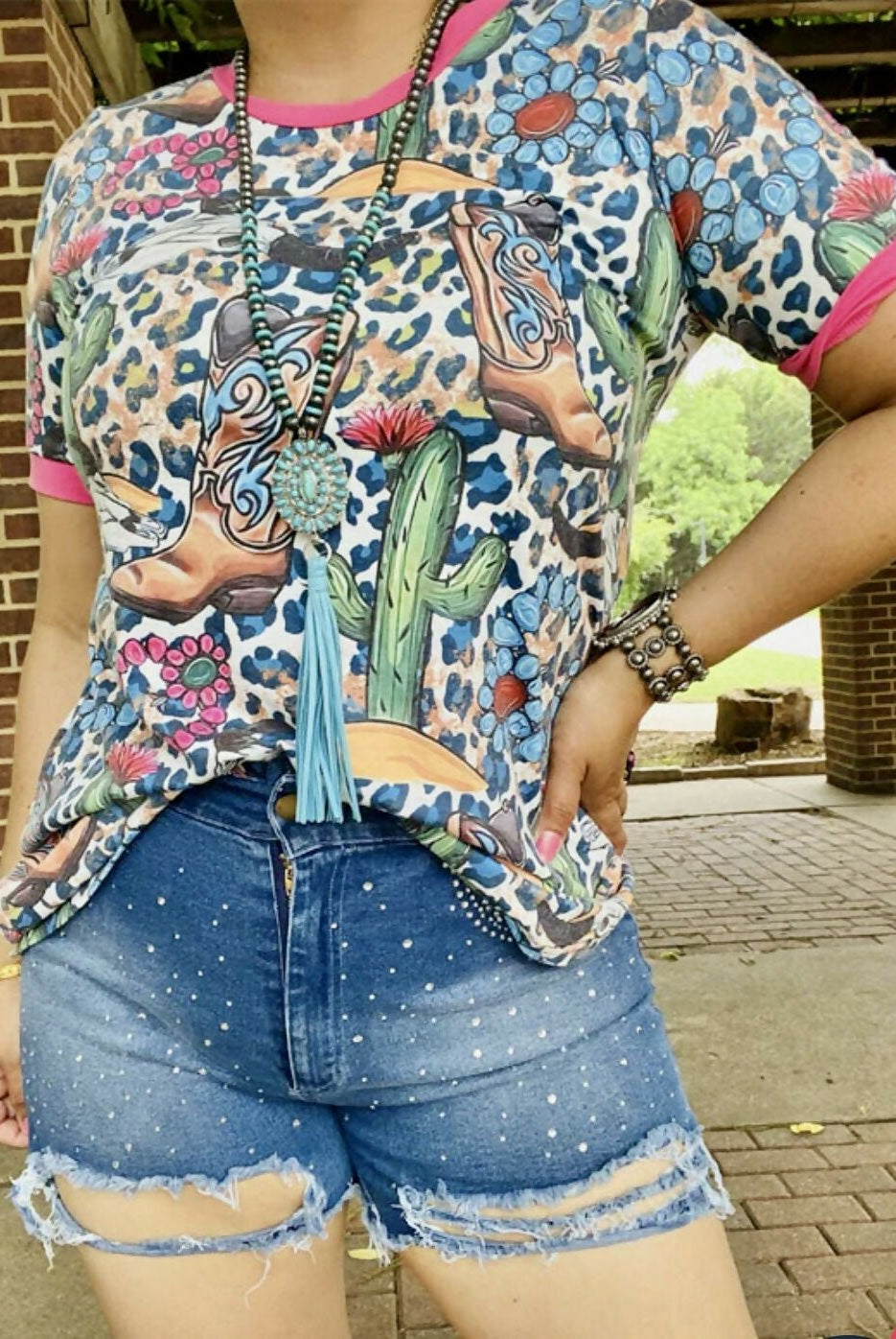 Boots & Cactus Jewels Top - Deadwood South Boutique & Company LLC