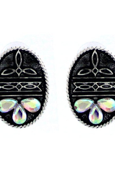 Bootstitch Oval Earrings - Deadwood South Boutique & Company LLC