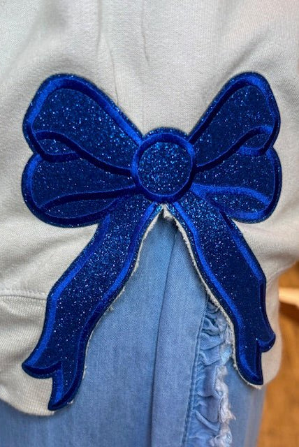 Bougie Blue Boot Crewneck Sweatshirt - Deadwood South Boutique & Company LLC