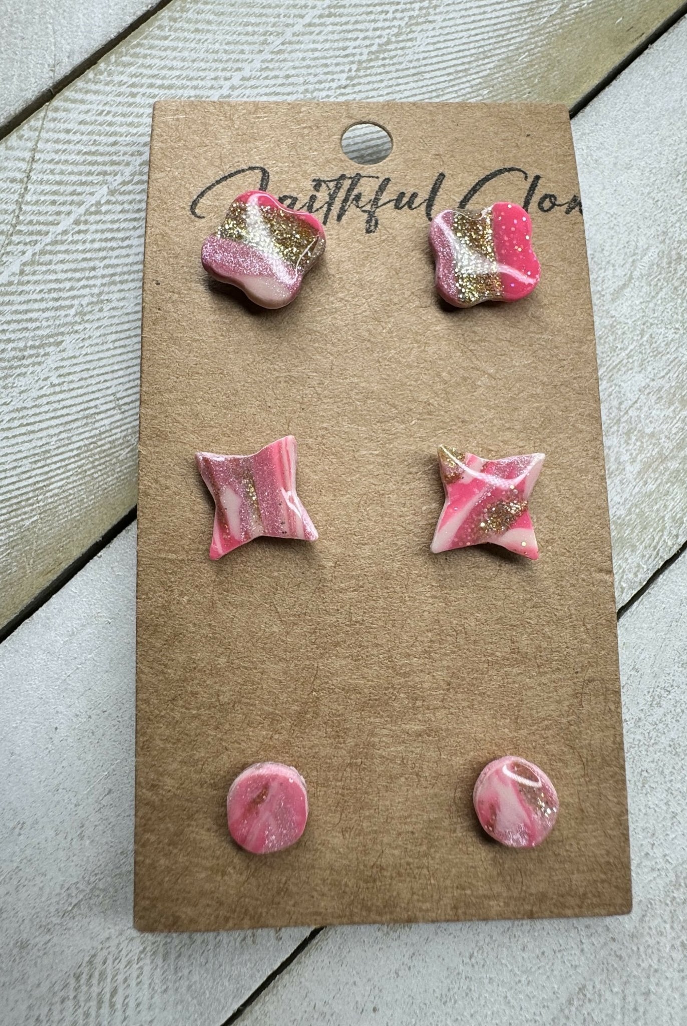 Boujee Pink Trio Studs - Deadwood South Boutique & Company LLC