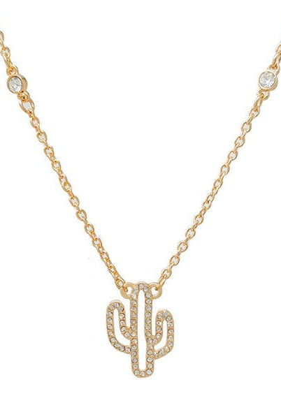 Cactus Cutie Fashion Necklace - Deadwood South Boutique & Company LLC