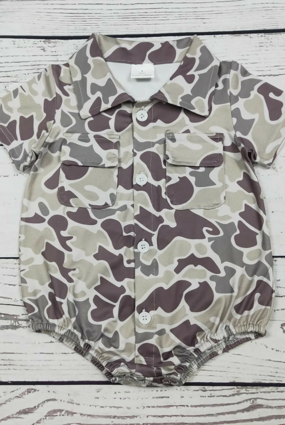 Camouflage Baby Bubble w/pocket - Deadwood South Boutique & Company LLC