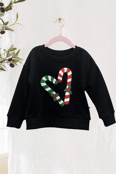 Candy Cane Kids Oversized Sweatshirt - Deadwood South Boutique & Company LLC