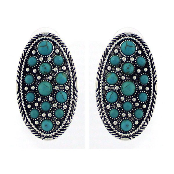 Carter Cluster Turquoise Fashion Earrings - Deadwood South Boutique & Company LLC