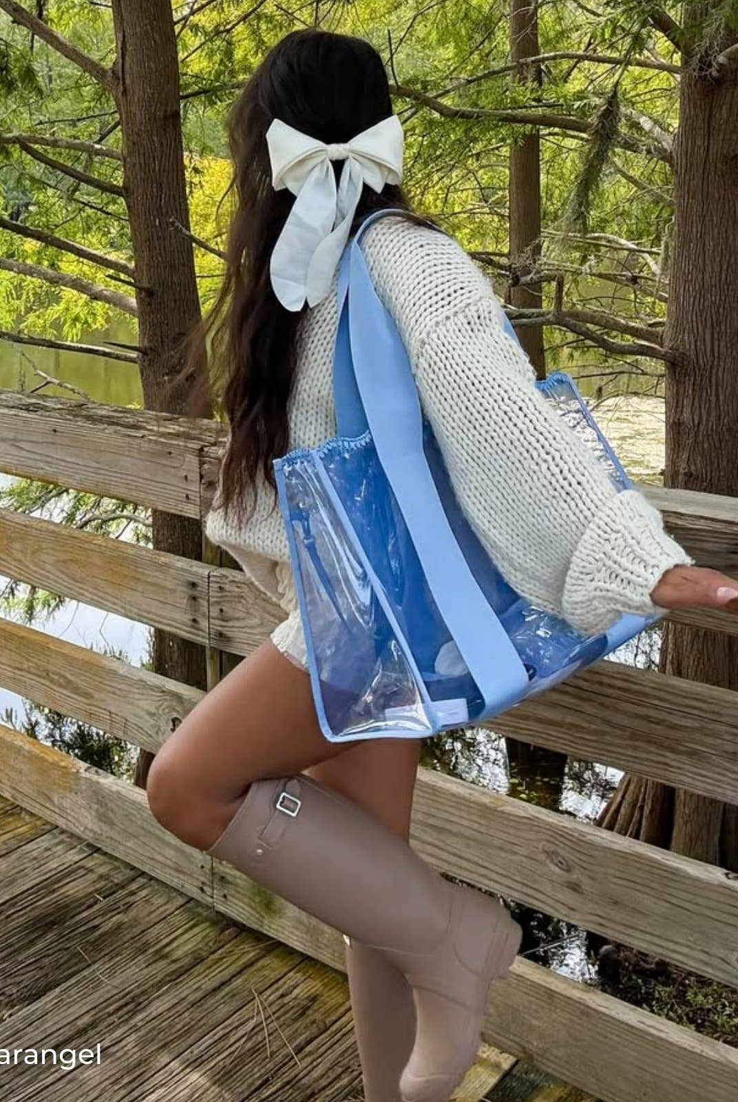 Case-Mate Carolina Blue Crochet Wave Jelly Tote Bag - Deadwood South Boutique & Company LLC