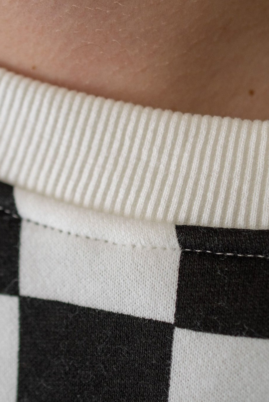 Checkered Oversized Crew Neck - Deadwood South Boutique & Company LLC