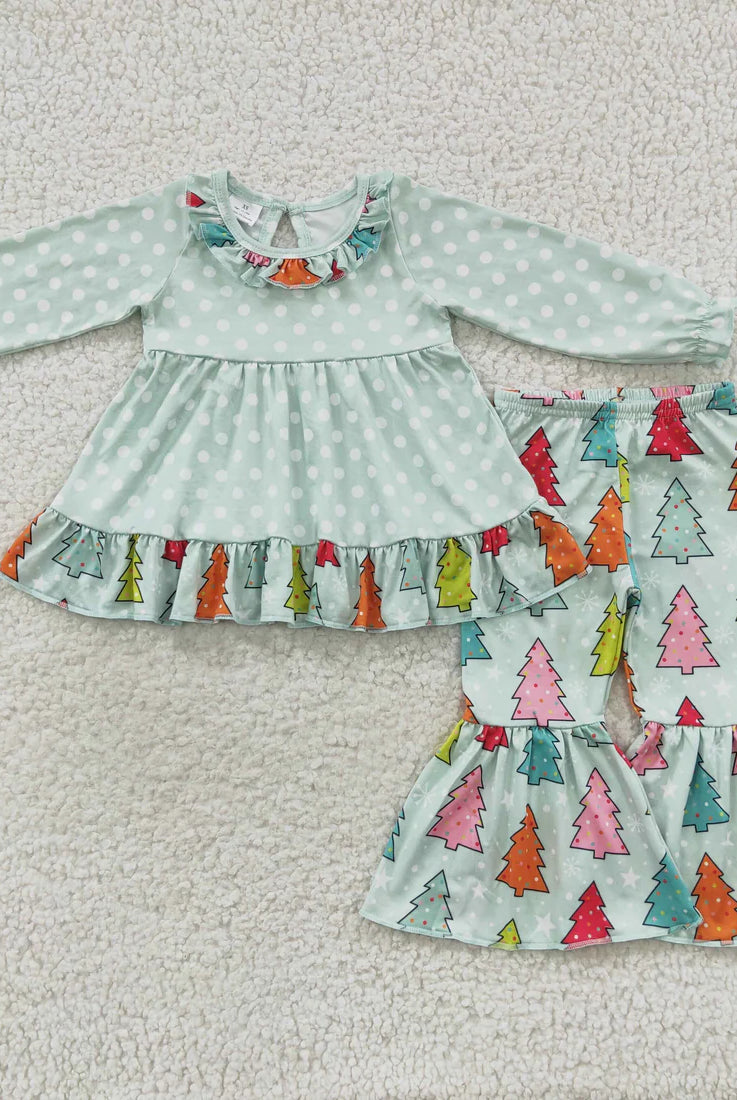 Christmas Tree Bell Bottoms Set-childrens-Deadwood South Boutique & Company LLC-Deadwood South Boutique, Women's Fashion Boutique in Henderson, TX