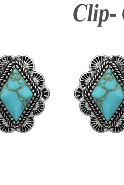 Clip On Fashion Western Earrings - Deadwood South Boutique & Company LLC
