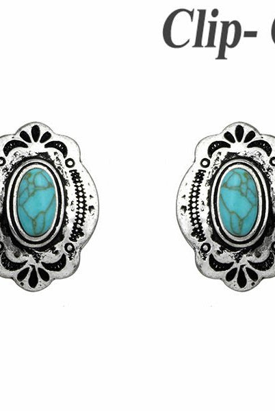 Clip On Fashion Western Earrings - Deadwood South Boutique & Company LLC