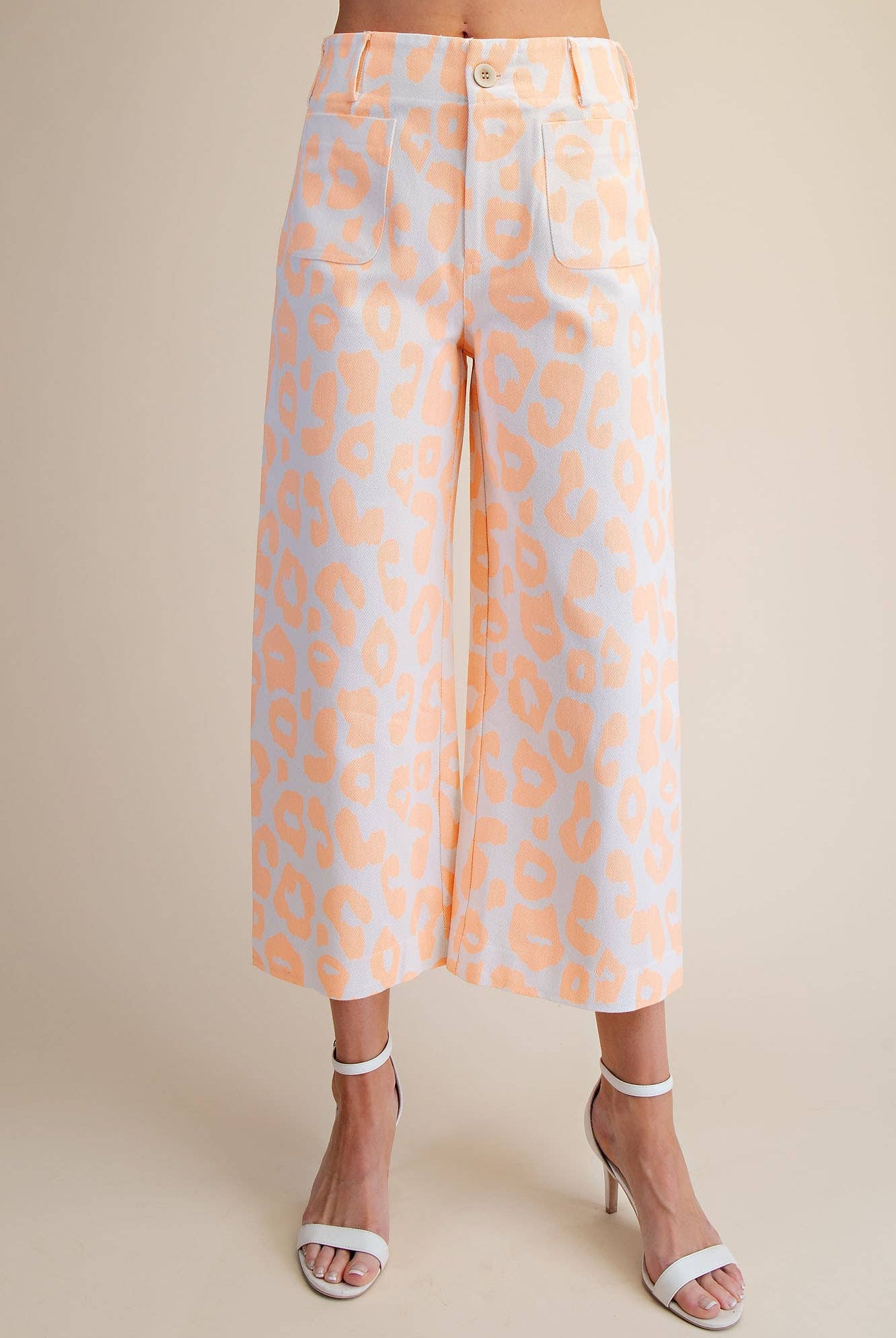 Colette Cropped Wide-Leg Neon Leopard Pants - Deadwood South Boutique & Company LLC