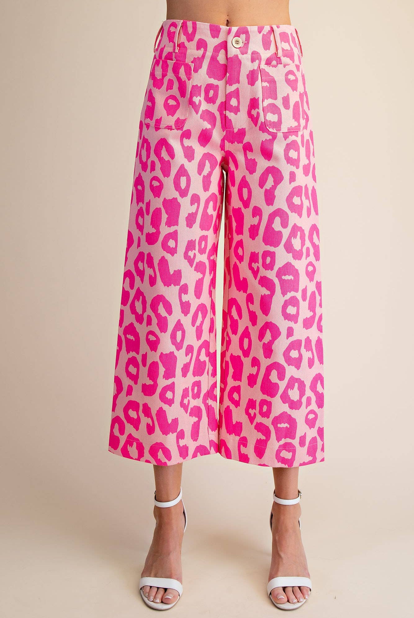 Colette Cropped Wide-Leg Neon Leopard Pants - Deadwood South Boutique & Company LLC