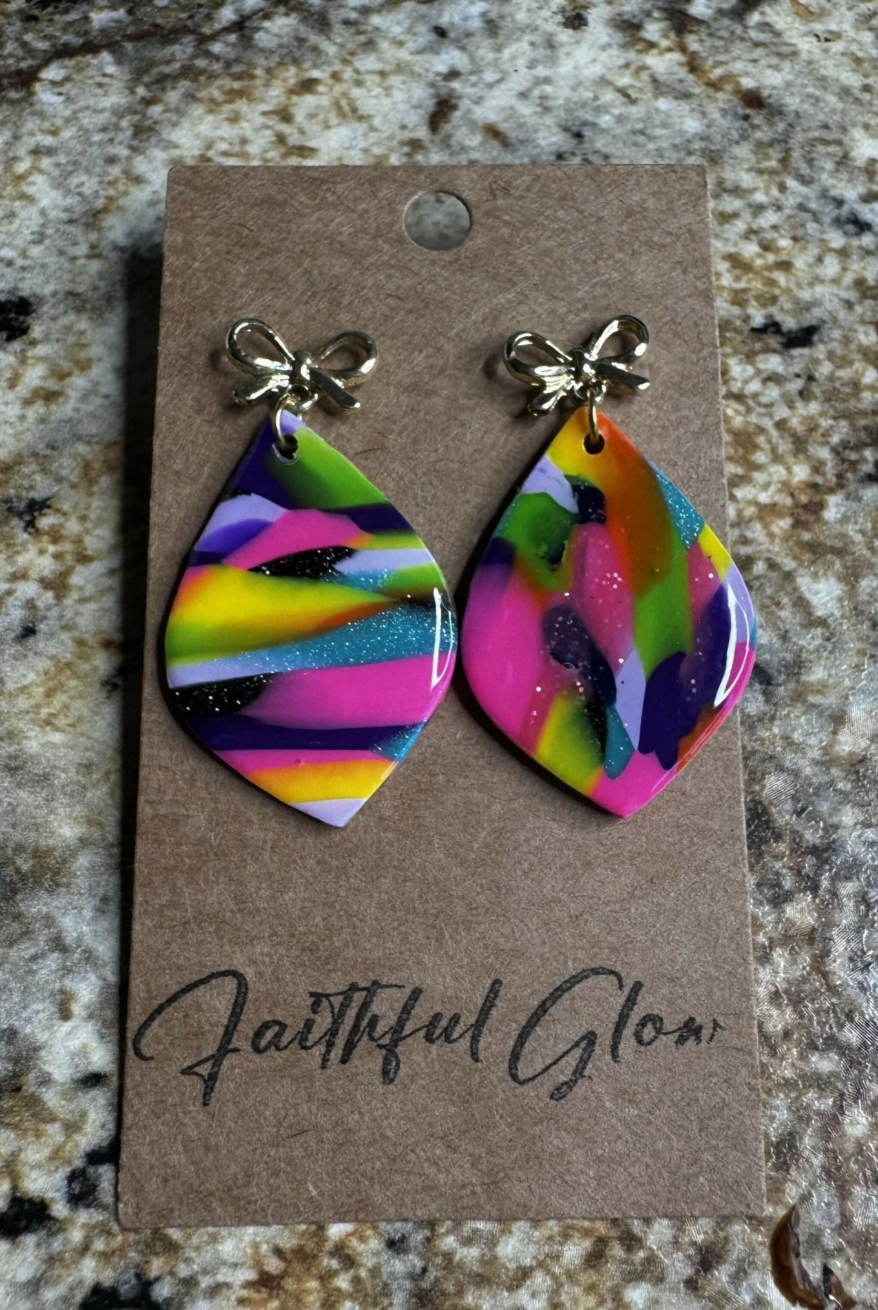 Colorful Tear Drop Bow - Deadwood South Boutique & Company LLC