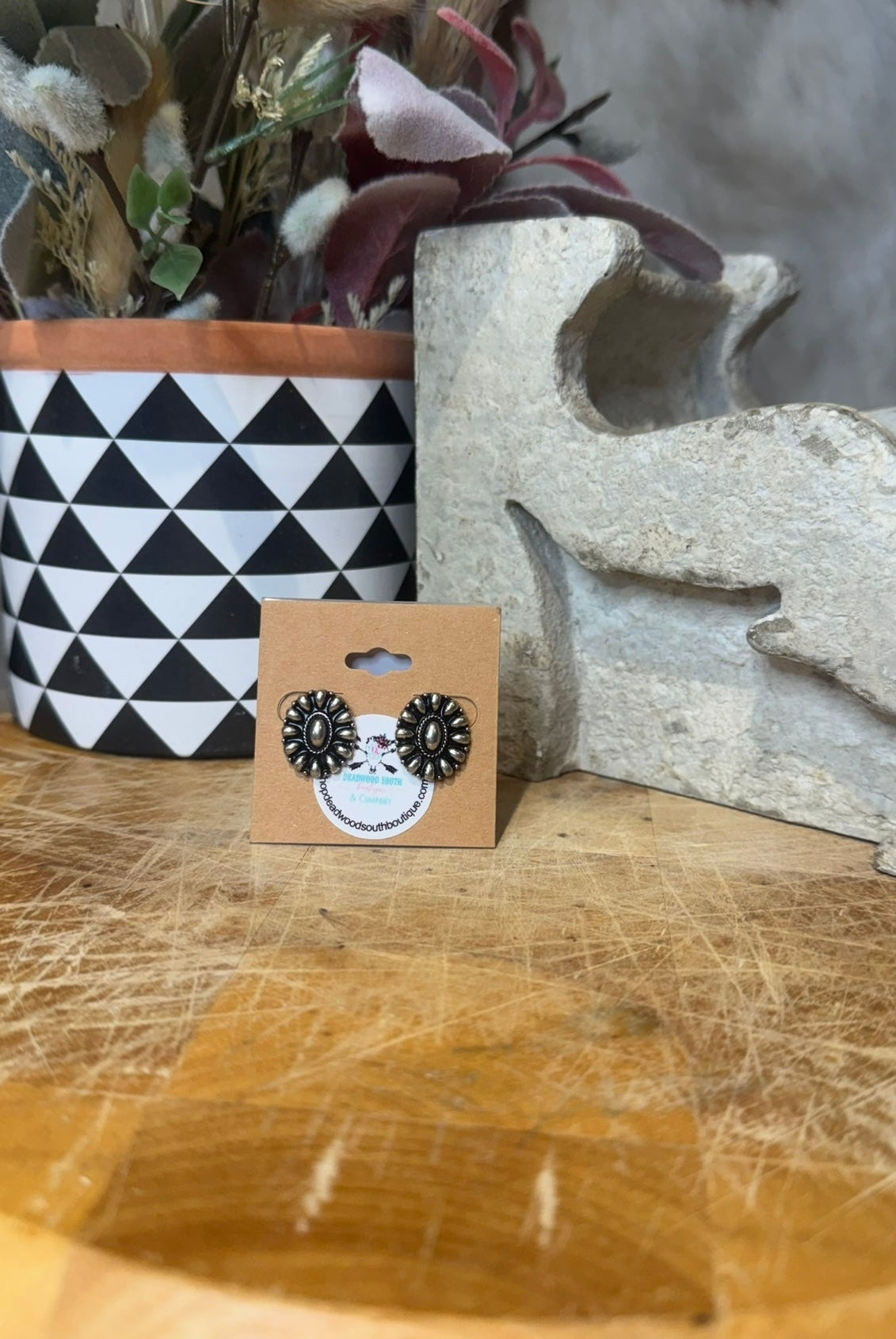 Connie Concho Fashion Earrings - Deadwood South Boutique & Company LLC