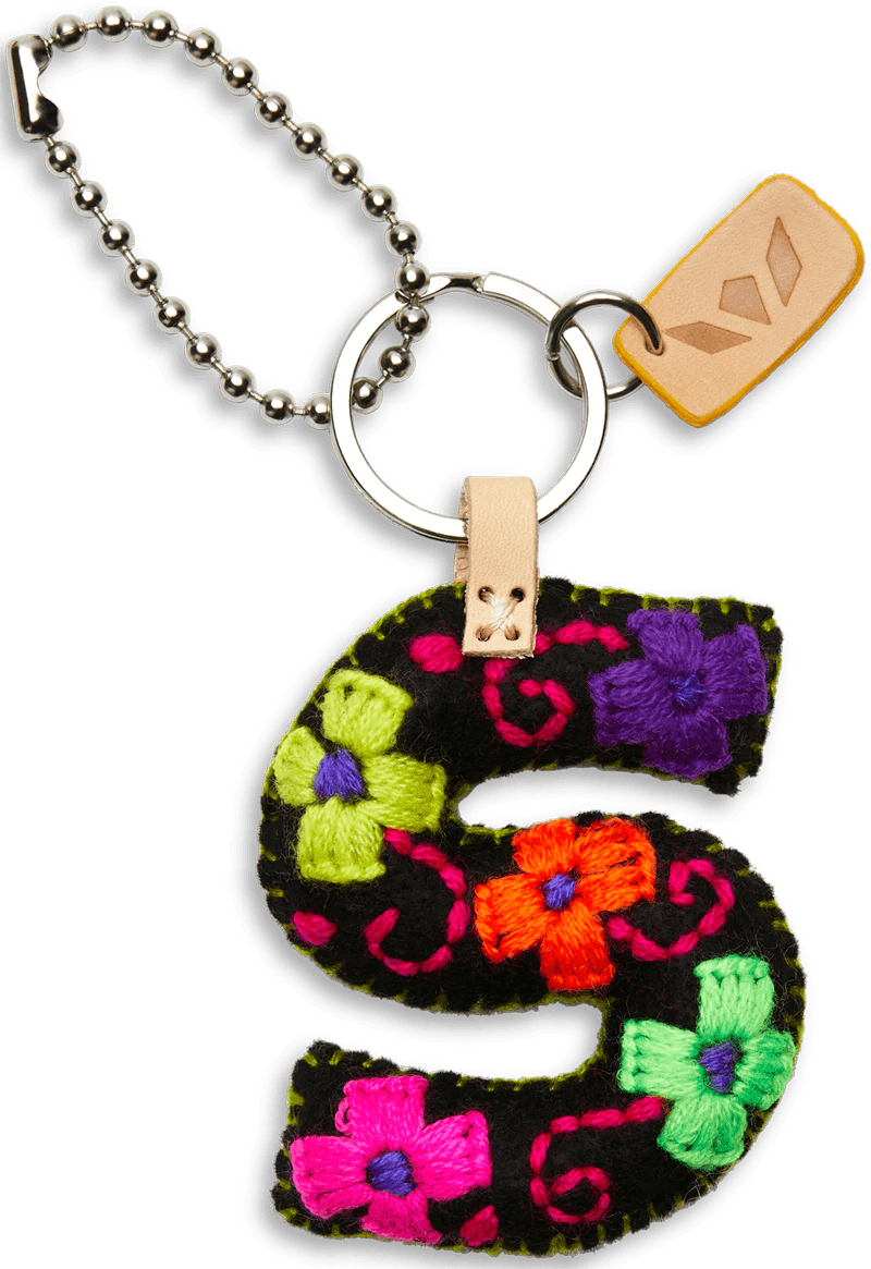 Consuela Black Felt Letter Charms - Deadwood South Boutique & Company LLC
