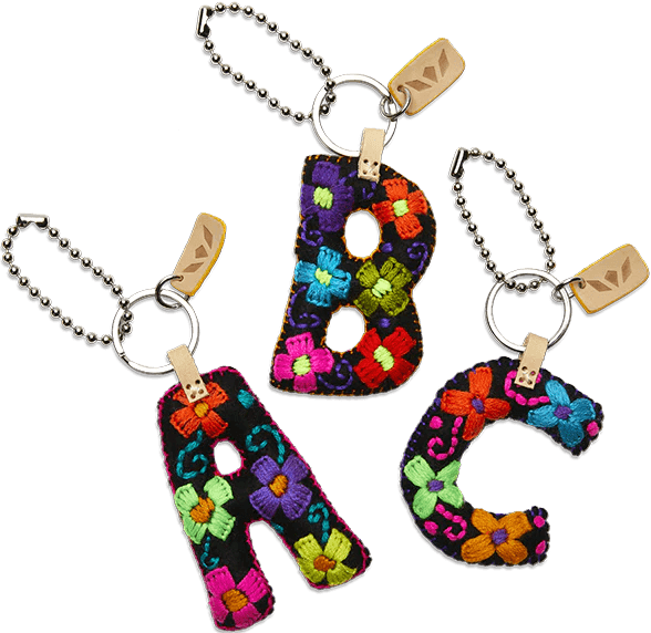 Consuela Black Felt Letter Charms - Deadwood South Boutique & Company LLC