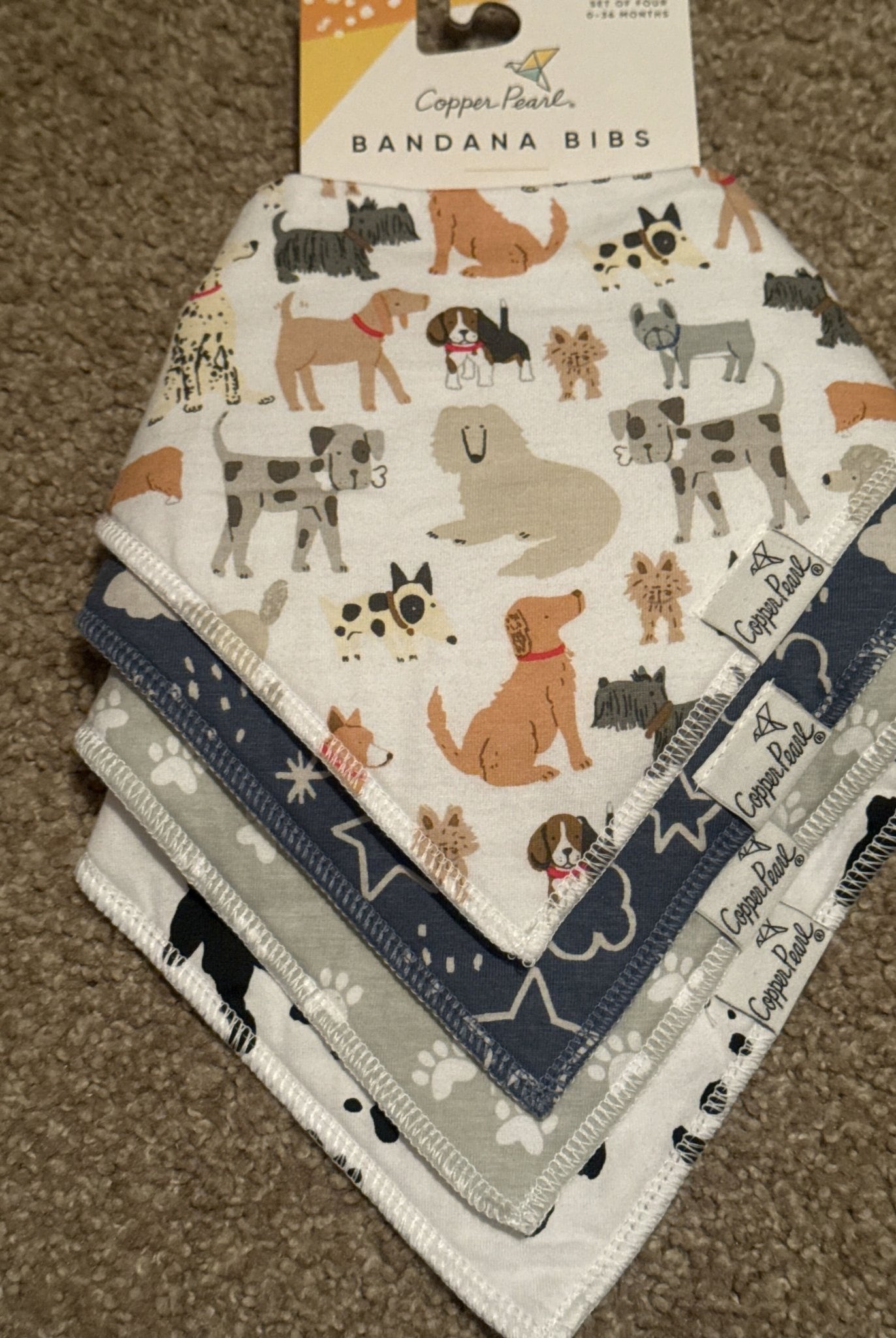 Copper Pearl Bandana Bibs 4Pack - Deadwood South Boutique & Company LLC
