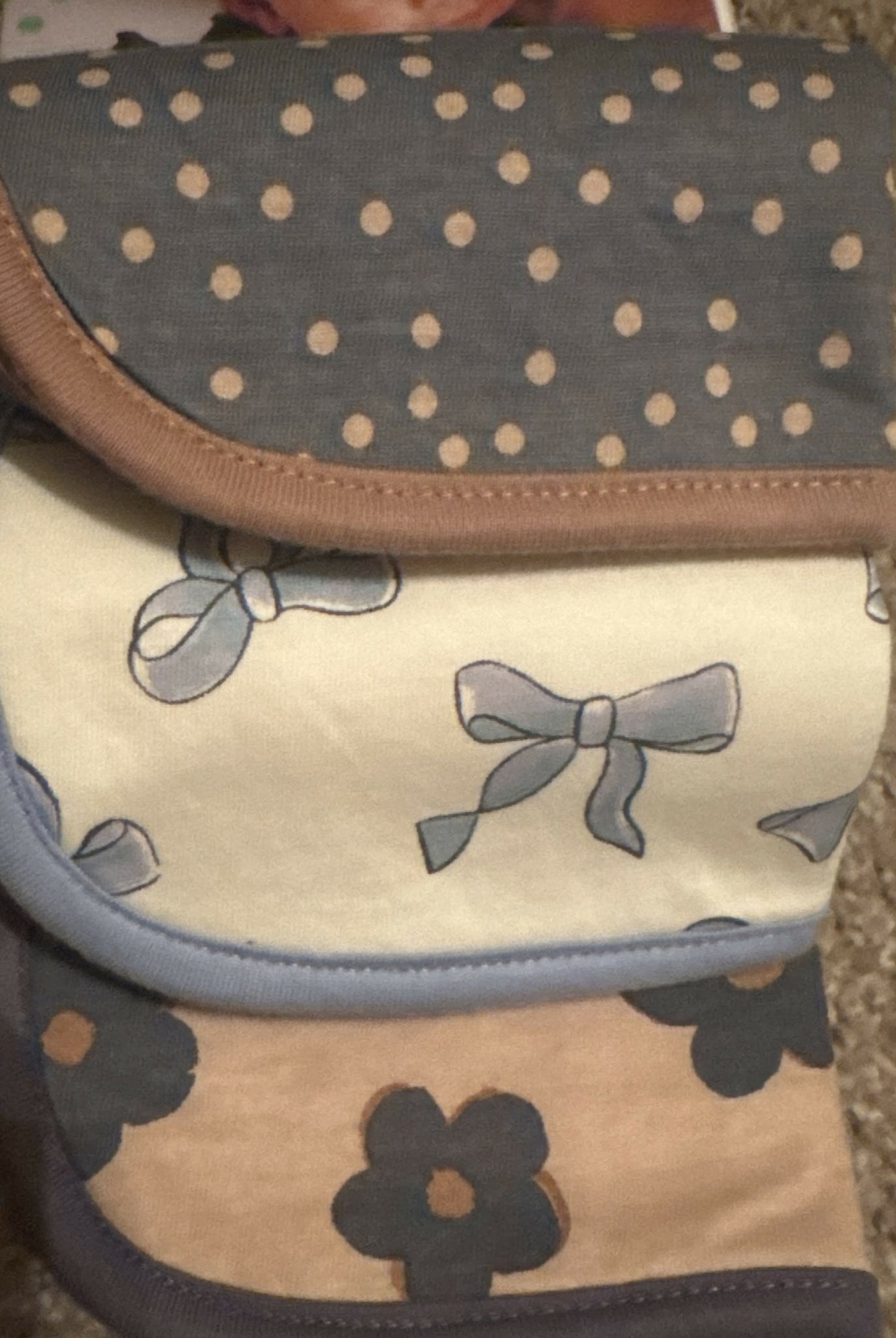 Copper Pearl Burp Cloth 3pk. - Deadwood South Boutique & Company LLC