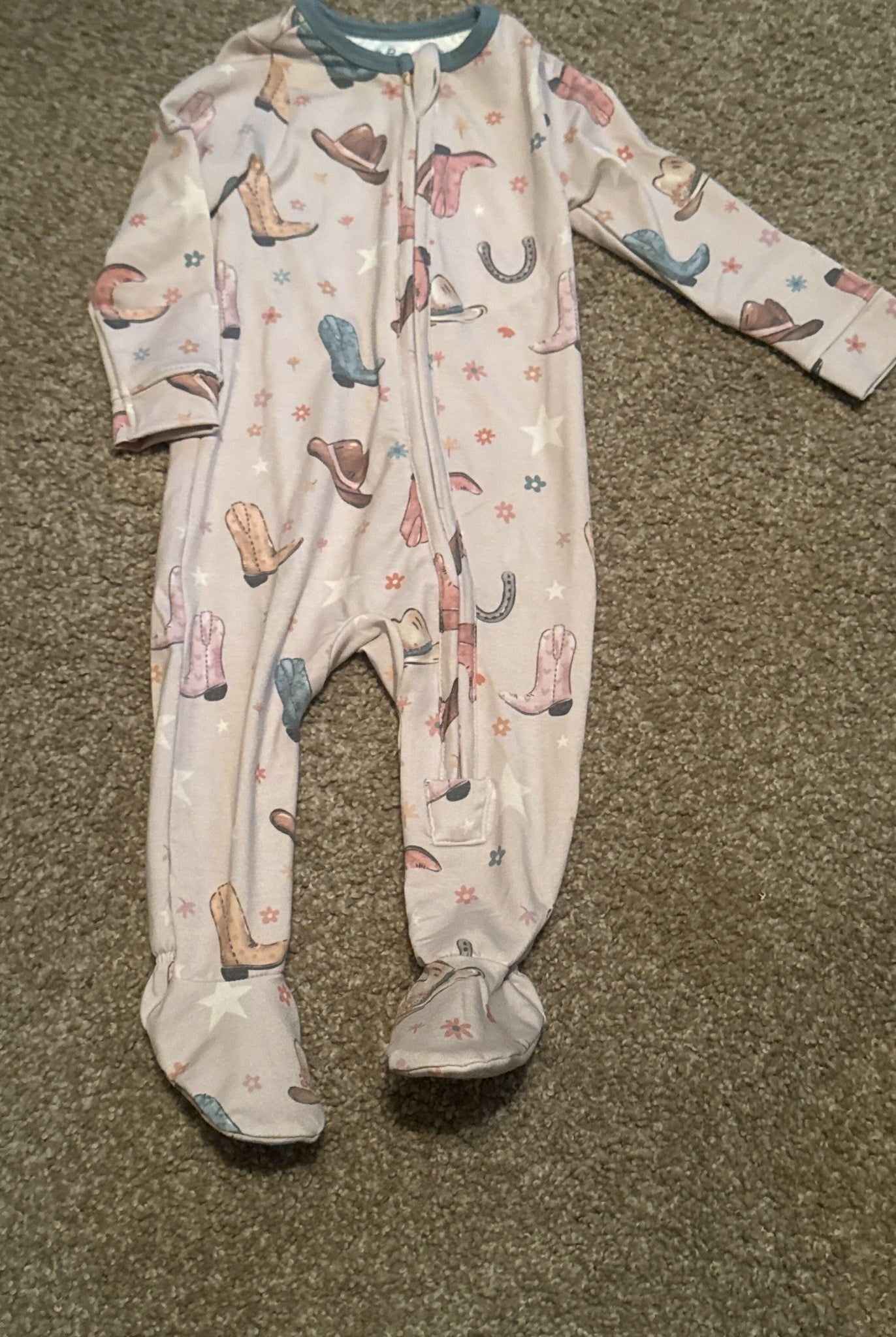 Copper Pearl Zipper Footed Outfit - Deadwood South Boutique & Company LLC