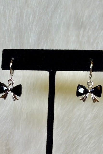 Crosby Silver Bow Earrings - Deadwood South Boutique & Company LLC