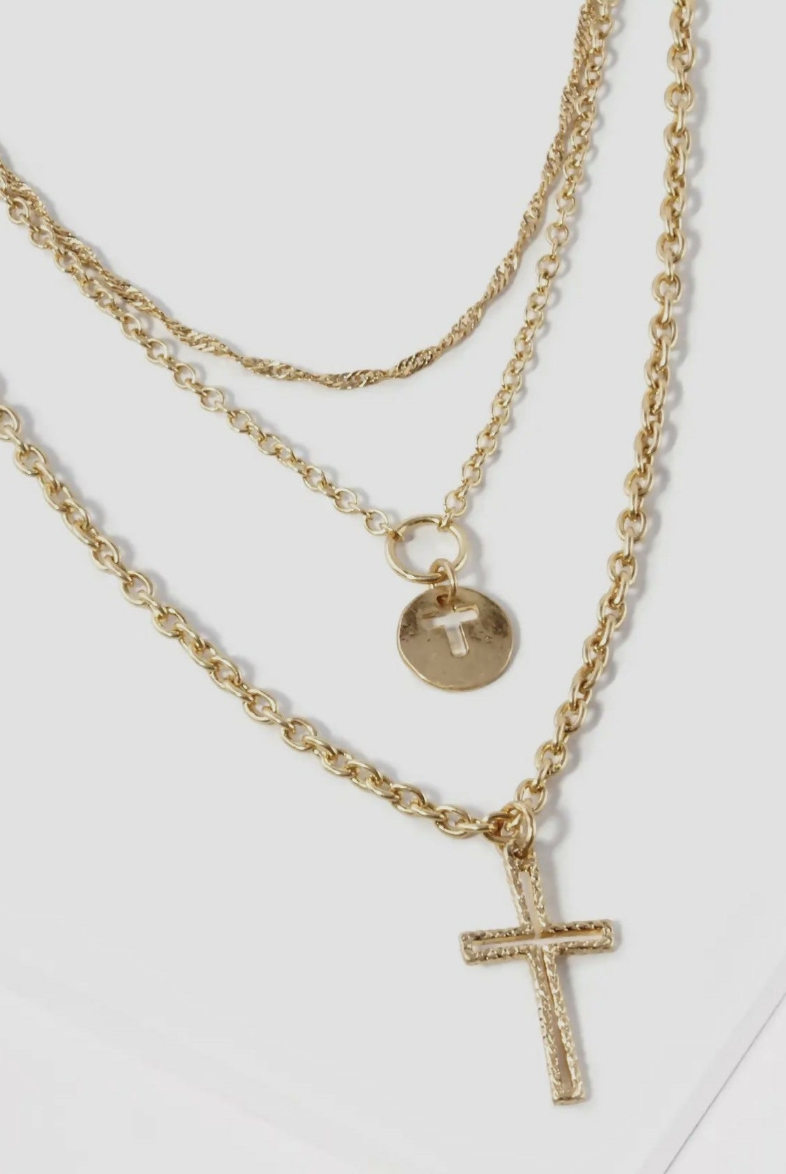 Cross Layered Necklace - Deadwood South Boutique & Company LLC