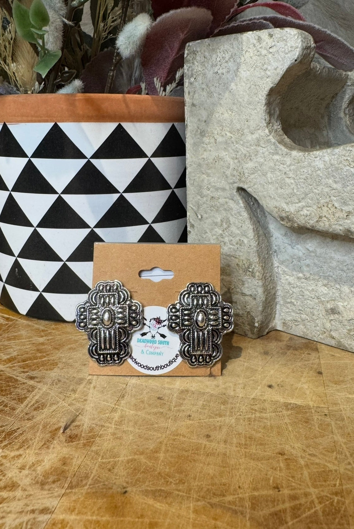Cross Western Fashion Earrings - Deadwood South Boutique & Company LLC
