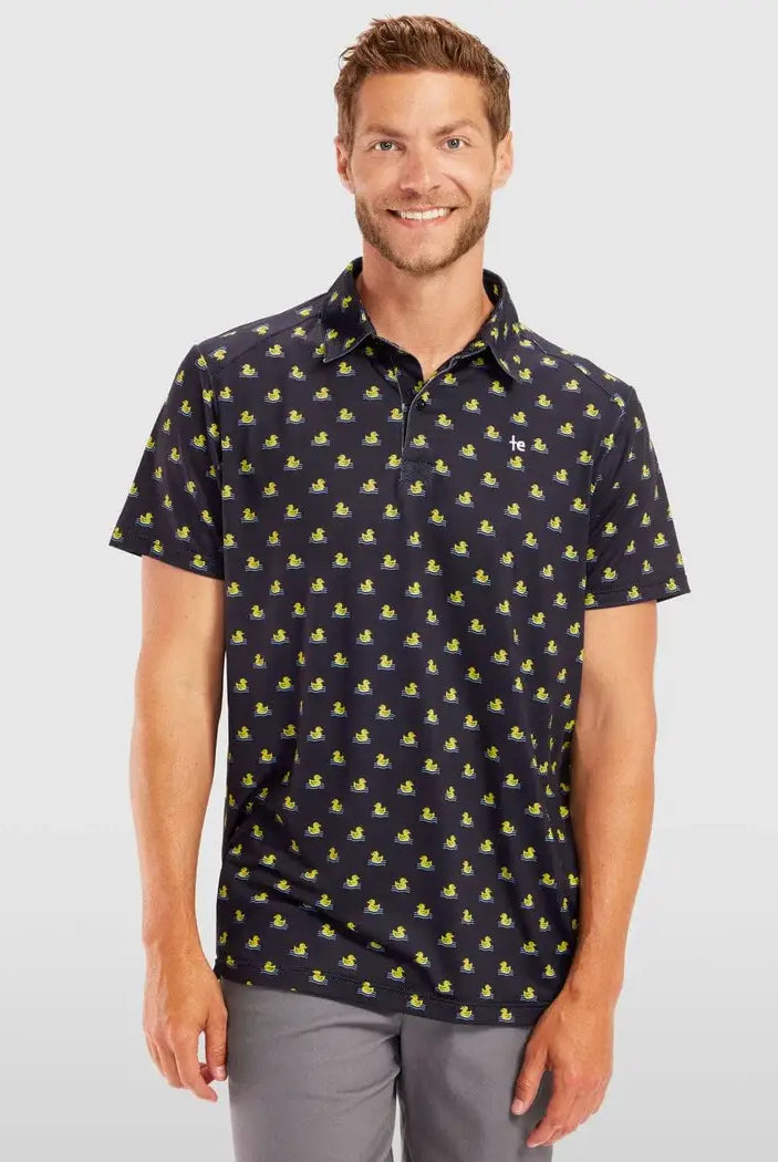 Rubber Ducky Men's Golf Polo Shirt-Men's Shirt-Deadwood South Boutique & Company LLC-Deadwood South Boutique, Women's Fashion Boutique in Henderson, TX
