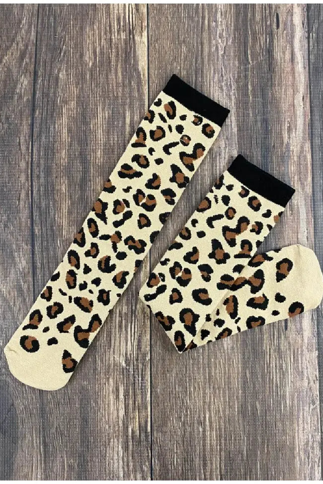 Girls Leopard Print Tube Socks-Socks-Deadwood South Boutique & Company-Deadwood South Boutique, Women's Fashion Boutique in Henderson, TX