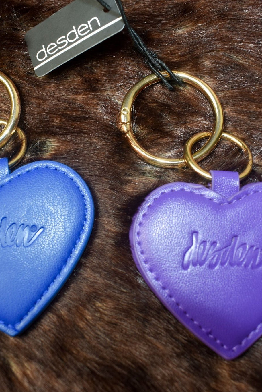 DESDEN: University Heart Keychain / Purse Charm - Deadwood South Boutique & Company LLC