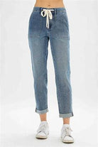 Judy Blue High Waist Pull On Denim Jogger-Joggers-Deadwood South Boutique & Company-Deadwood South Boutique, Women's Fashion Boutique in Henderson, TX
