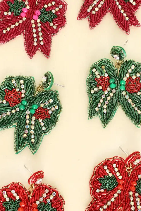 The Christmas Bow Earrings-Jewelry-Deadwood South Boutique & Company LLC-Deadwood South Boutique, Women's Fashion Boutique in Henderson, TX