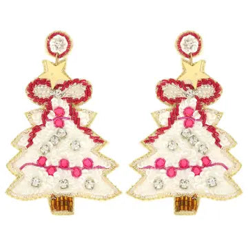 Christmas Tree Beaded Earrings-Jewelry-Deadwood South Boutique & Company LLC-Deadwood South Boutique, Women's Fashion Boutique in Henderson, TX