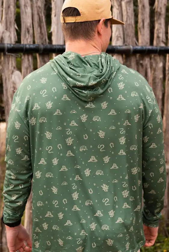 Burlebo Out West Performance Hoodie-Long Sleeves-Deadwood South Boutique & Company-Deadwood South Boutique, Women's Fashion Boutique in Henderson, TX