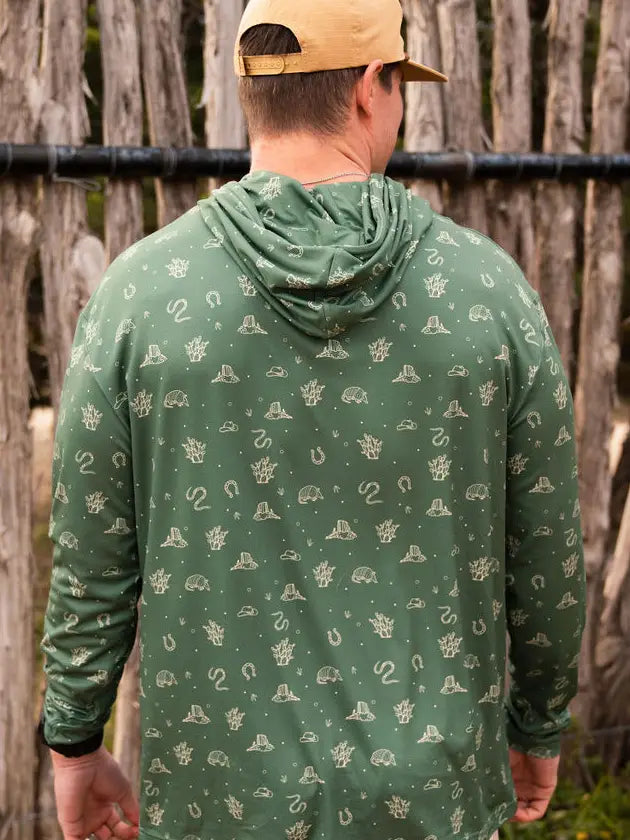 Burlebo Out West Performance Hoodie-Long Sleeves-Deadwood South Boutique & Company-Deadwood South Boutique, Women's Fashion Boutique in Henderson, TX