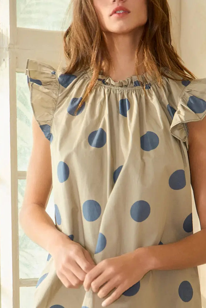 Markie Polka Dot Top-Tops & Tees-Deadwood South Boutique & Company LLC-Deadwood South Boutique, Women's Fashion Boutique in Henderson, TX