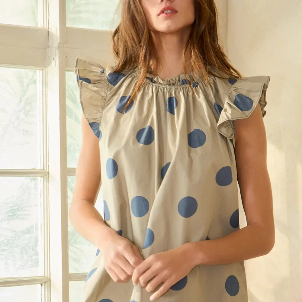 Markie Polka Dot Top-Tops & Tees-Deadwood South Boutique & Company LLC-Deadwood South Boutique, Women's Fashion Boutique in Henderson, TX