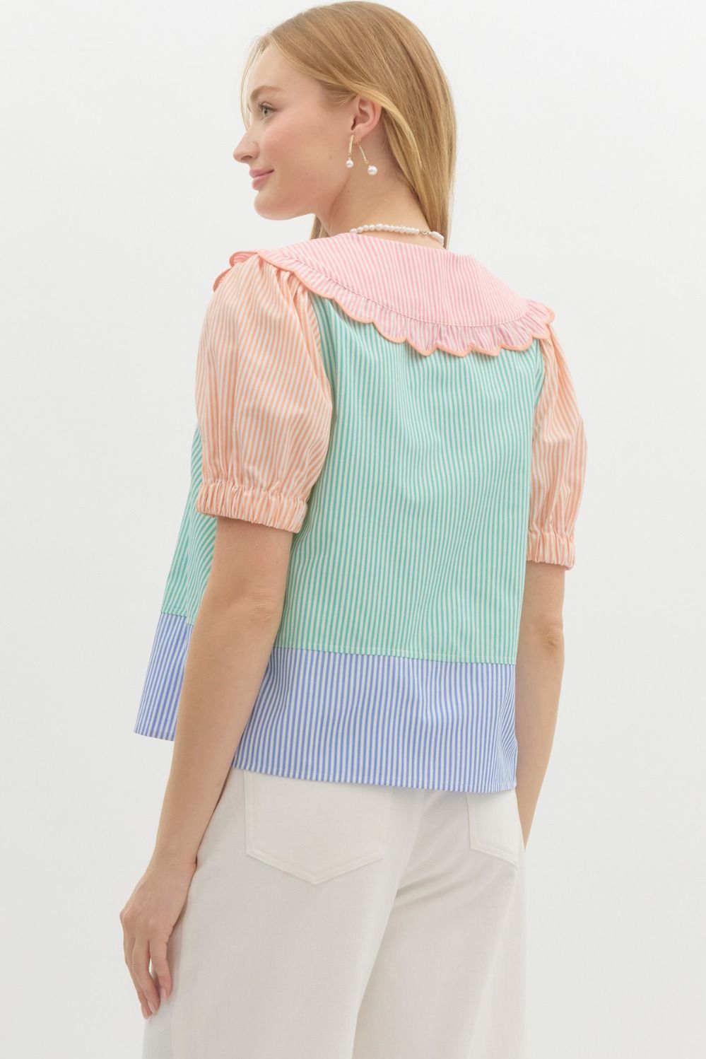 Elaine Mint Multi Top-Tops & Tees-Deadwood South Boutique & Company LLC-Deadwood South Boutique, Women's Fashion Boutique in Henderson, TX