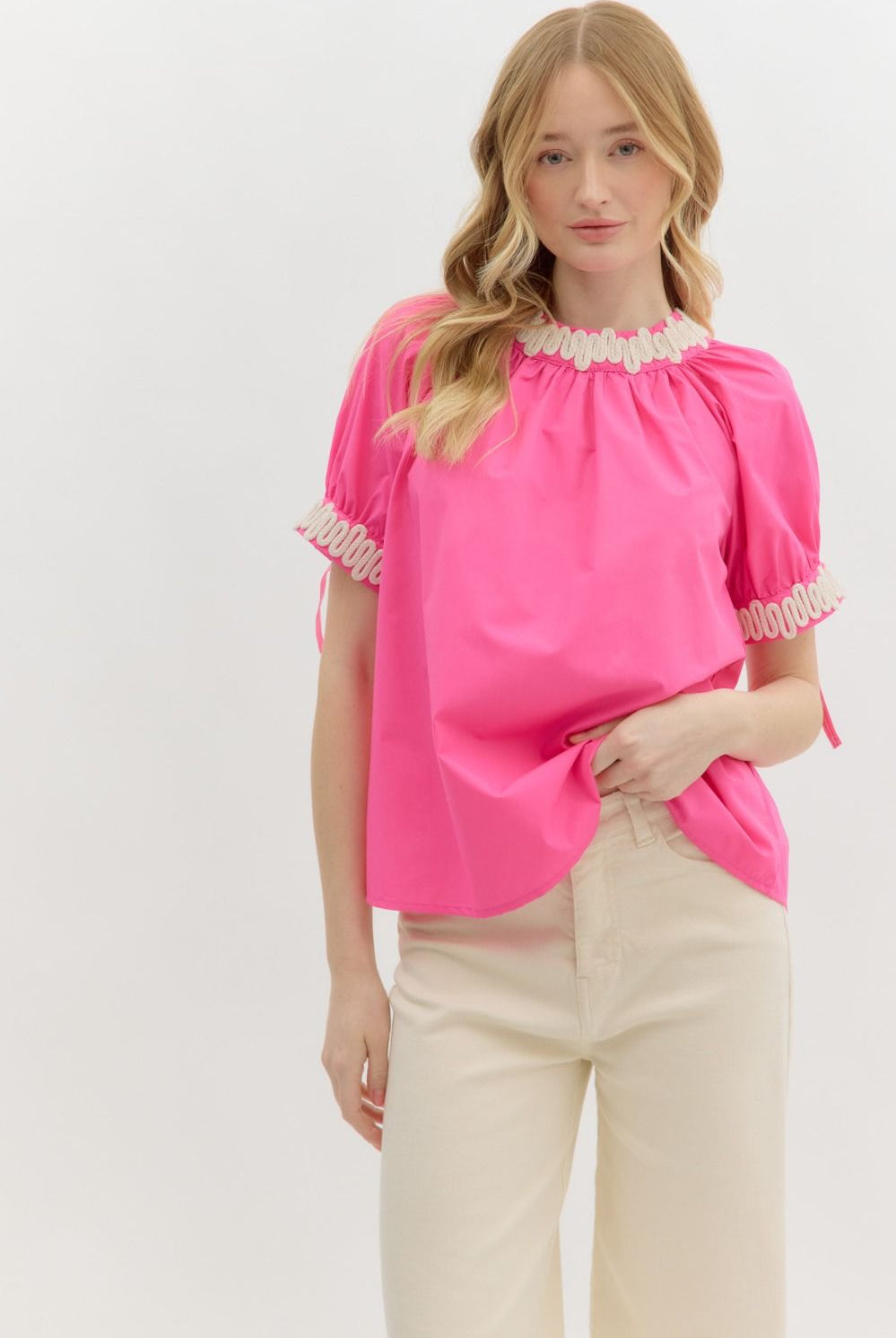 Ester Bubble Sleeve Top-Tops & Tees-Deadwood South Boutique & Company LLC-Deadwood South Boutique, Women's Fashion Boutique in Henderson, TX