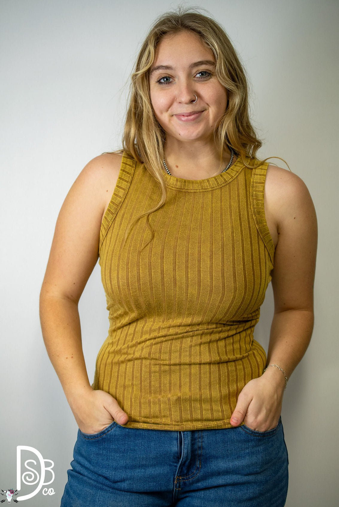 EZ Rosa Ribbed Tank - Deadwood South Boutique & Company LLC