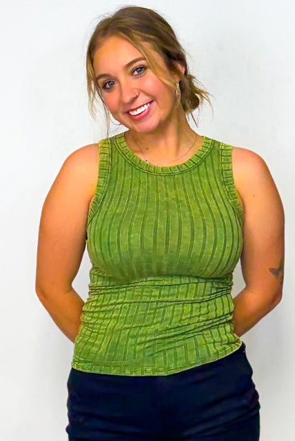 EZ Rosa Ribbed Tank - Deadwood South Boutique & Company LLC