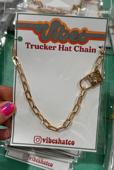 Vibes Large Lock Trucker Cap Chain-Accessories-Deadwood South Boutique & Company-Deadwood South Boutique, Women's Fashion Boutique in Henderson, TX