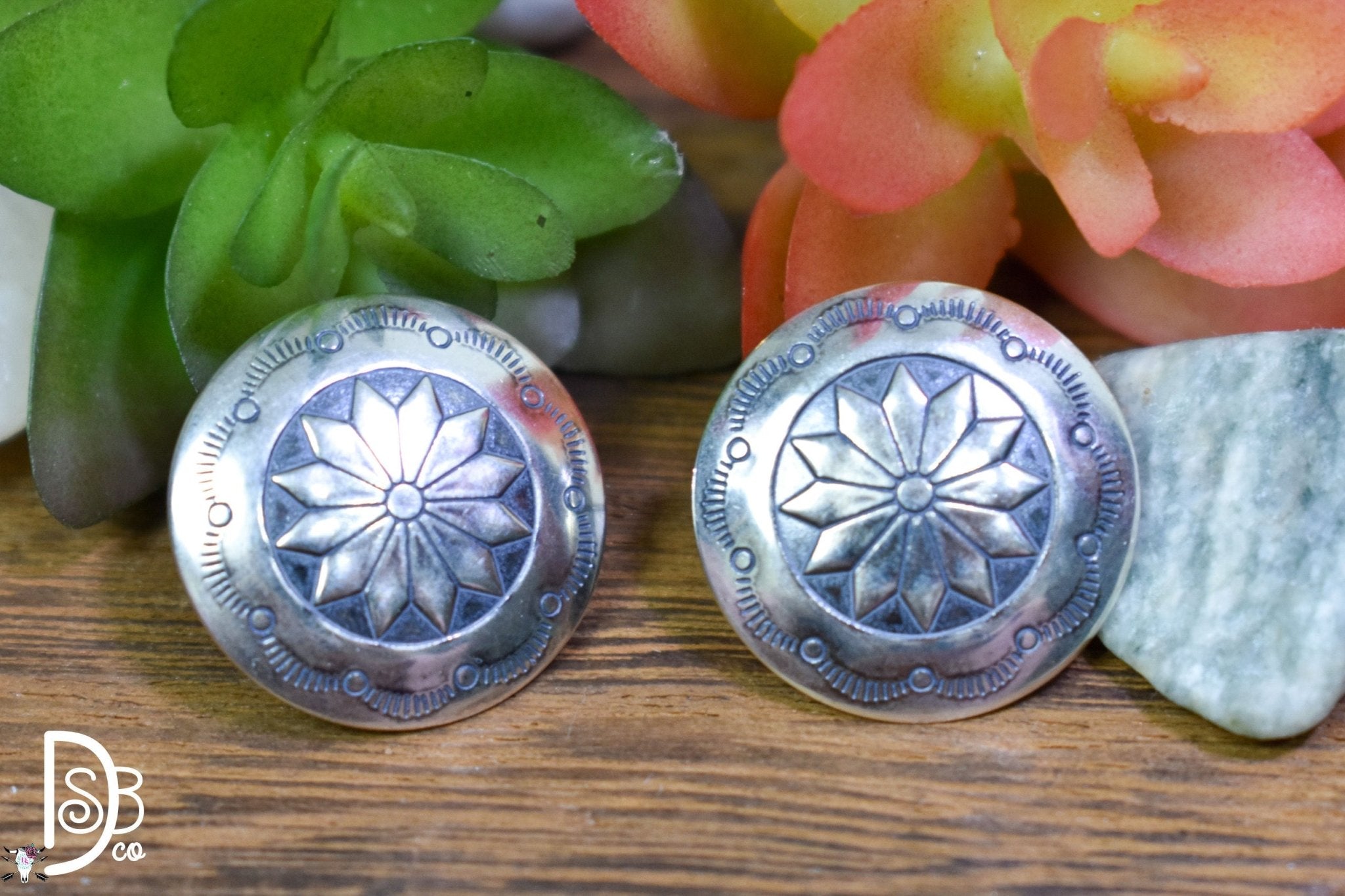 Fae Sterling Silver Concho Oval Studs - Deadwood South Boutique & Company LLC