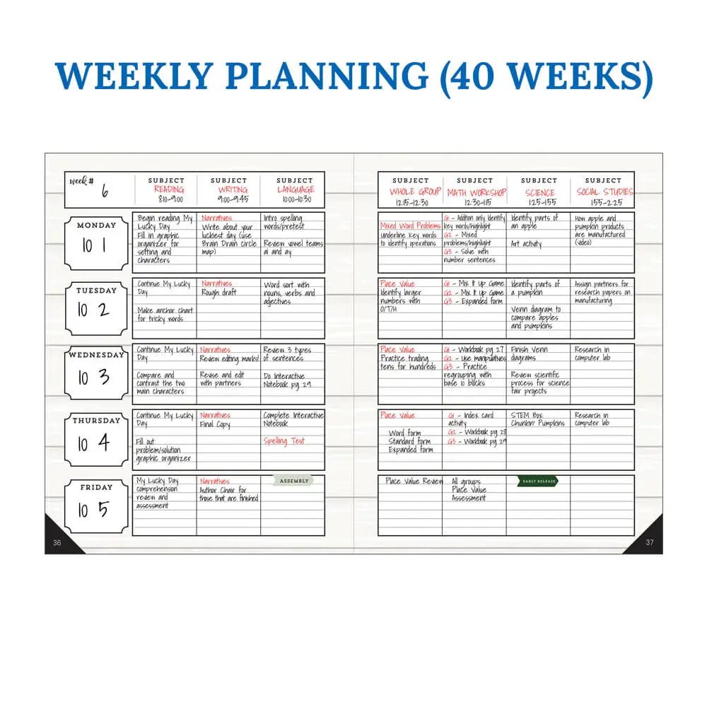 Farmhouse Teacher Planner - Deadwood South Boutique & Company LLC