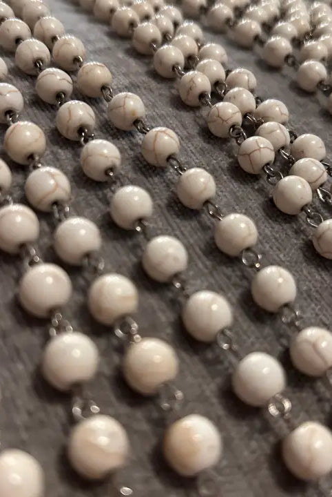 Vibes Fashion White Turquoise Trucker Cap Chain-Accessories-Deadwood South Boutique & Company-Deadwood South Boutique, Women's Fashion Boutique in Henderson, TX