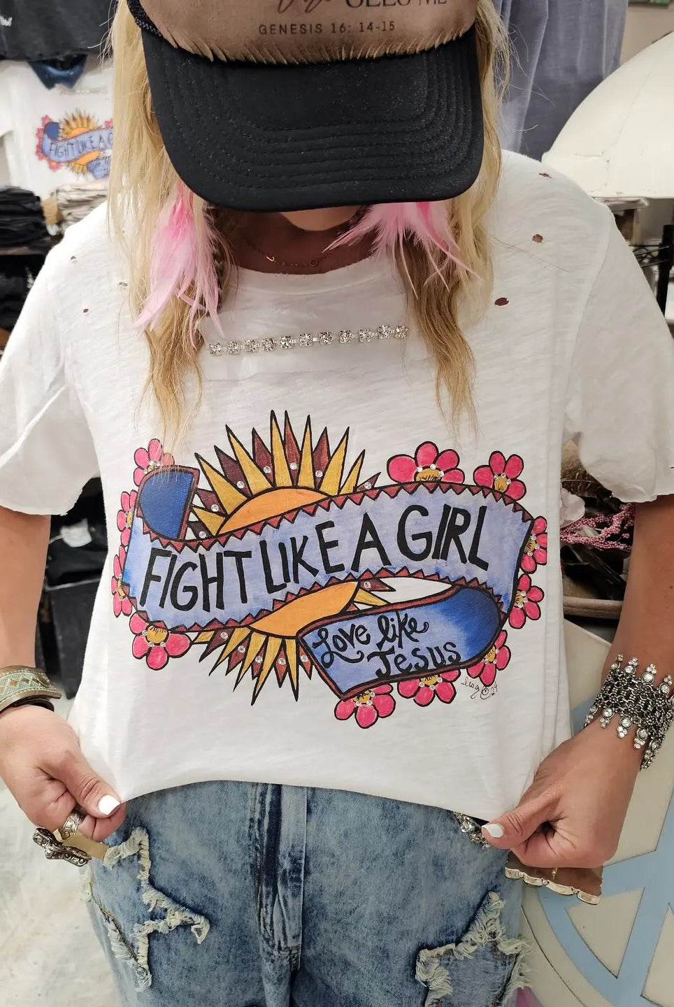 Fight Like A Girl Graphic Tee - Deadwood South Boutique & Company LLC