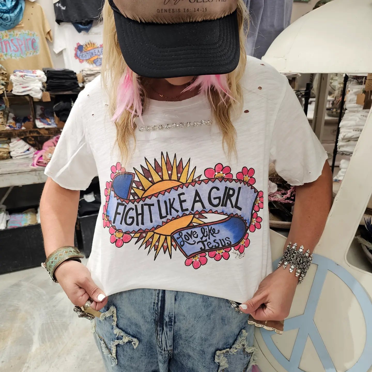 Fight Like A Girl Graphic Tee - Deadwood South Boutique & Company LLC