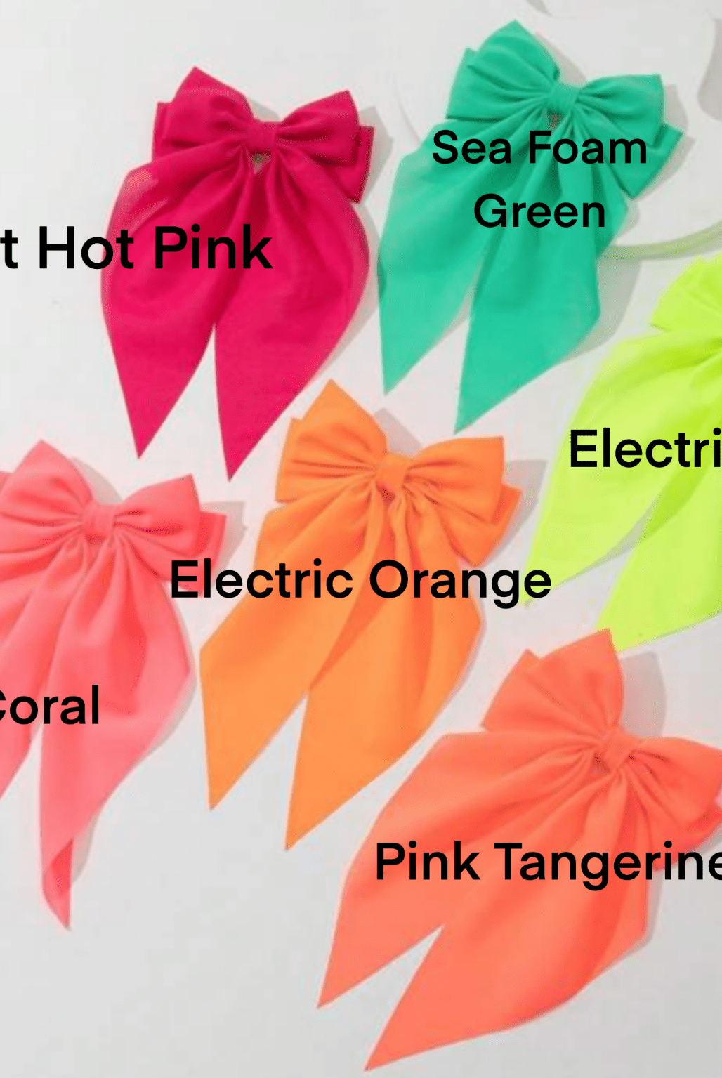 Fluorescent Ribbon Bow - Deadwood South Boutique & Company LLC