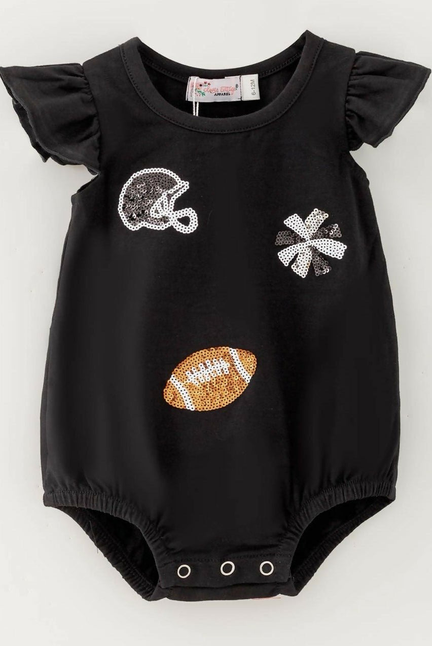 Football Sequin Romper - Deadwood South Boutique & Company LLC
