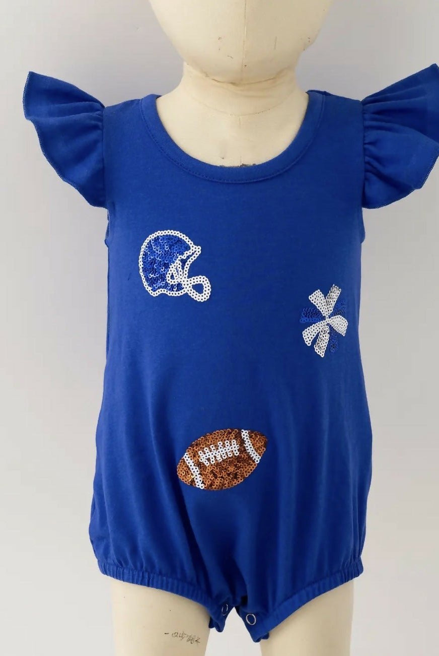 Football Sequin Romper - Deadwood South Boutique & Company LLC